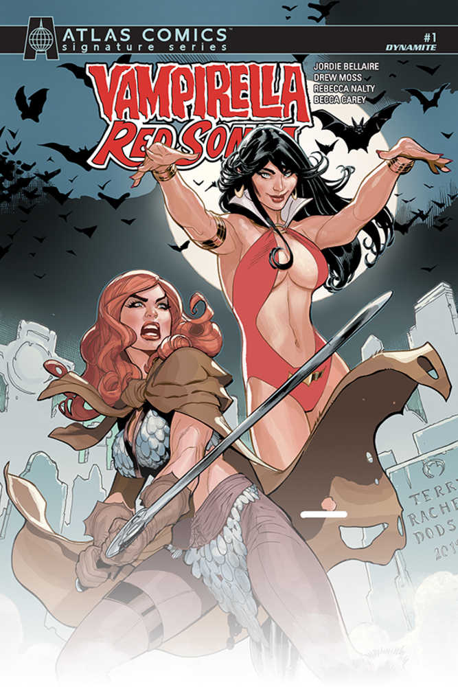 Red Sonja Vampirella #1 Atlas Edition Dodson Signed