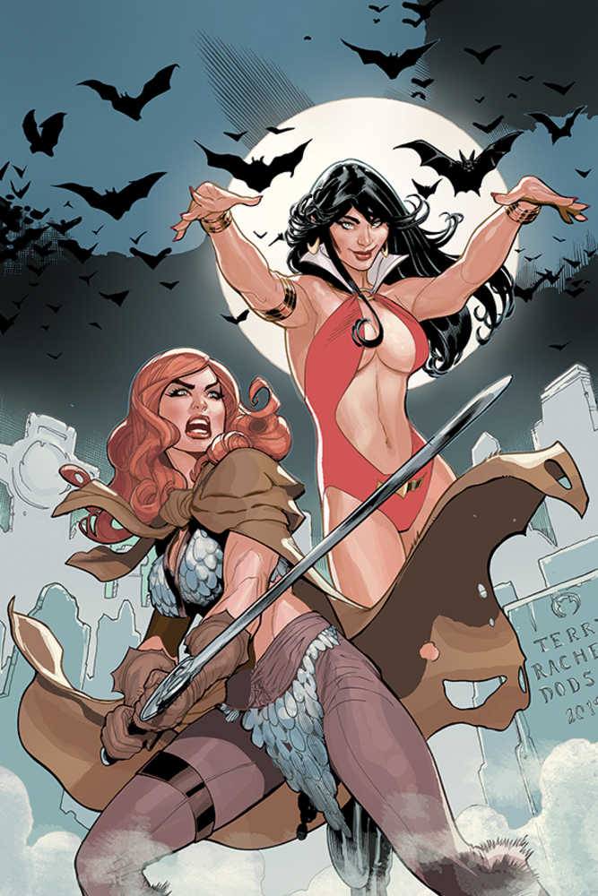 Red Sonja Vampirella #1 Dodson Full Art Cover