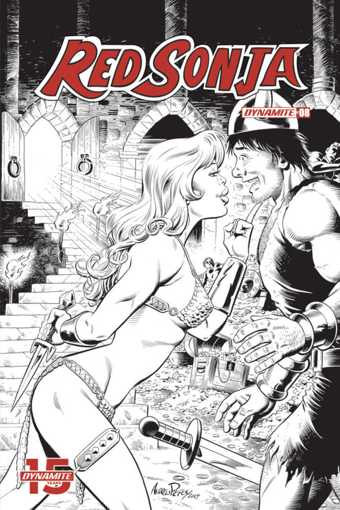 Red Sonja #8 50 Copy Bob Q Seduction Black & White Variant Edition 