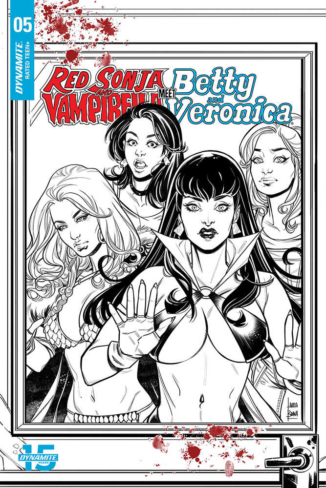 Red Sonja Vampirella Betty Veronica #5 20 Copy Braga Black & White Inc