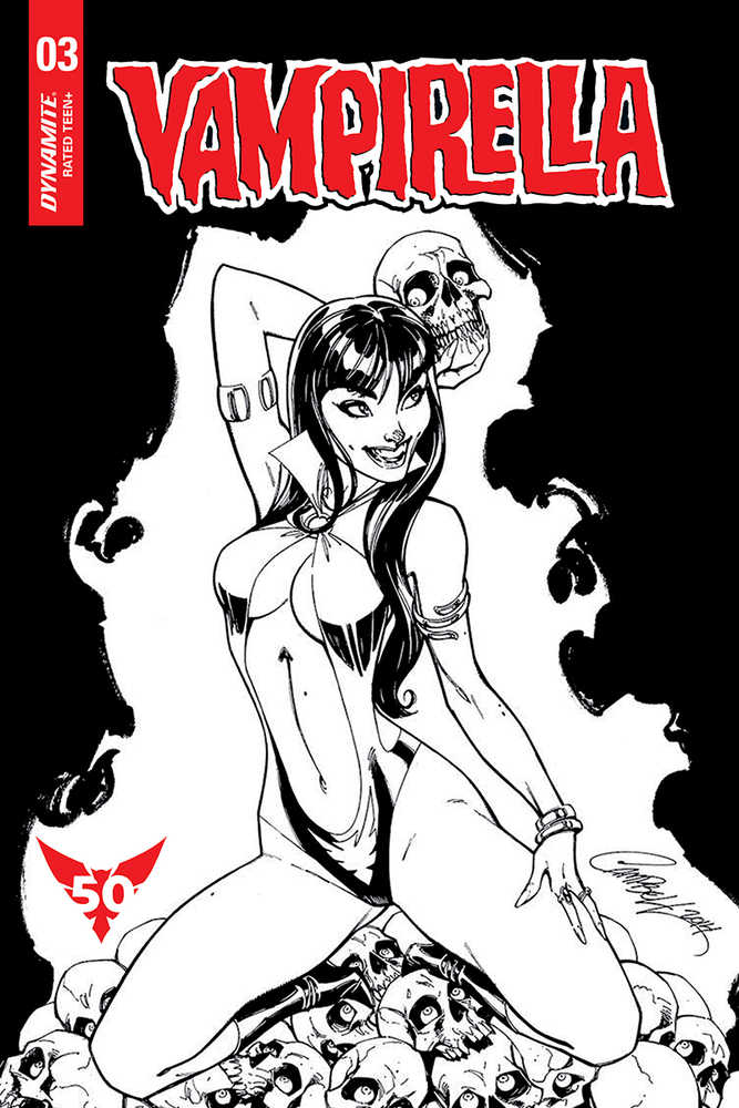 Vampirella #3 50 Copy Campbell Black & White Variant Edition 