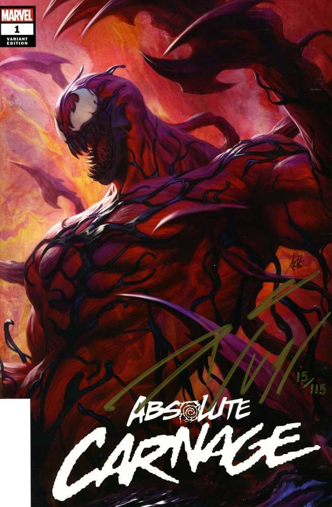 Df Absolute Carnage #1 Cates Gold Signed Artgerm Variant