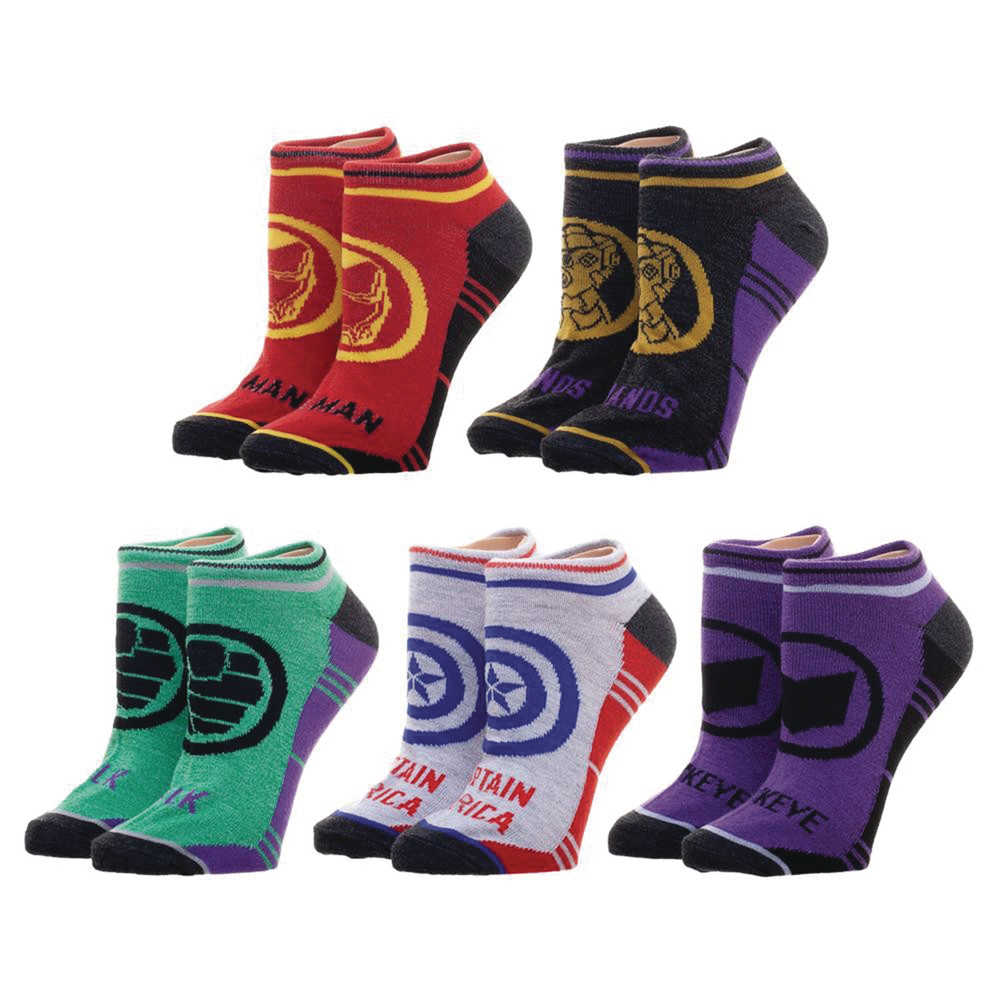Marvel Avengers Endgame 5 Pk Ankle Socks