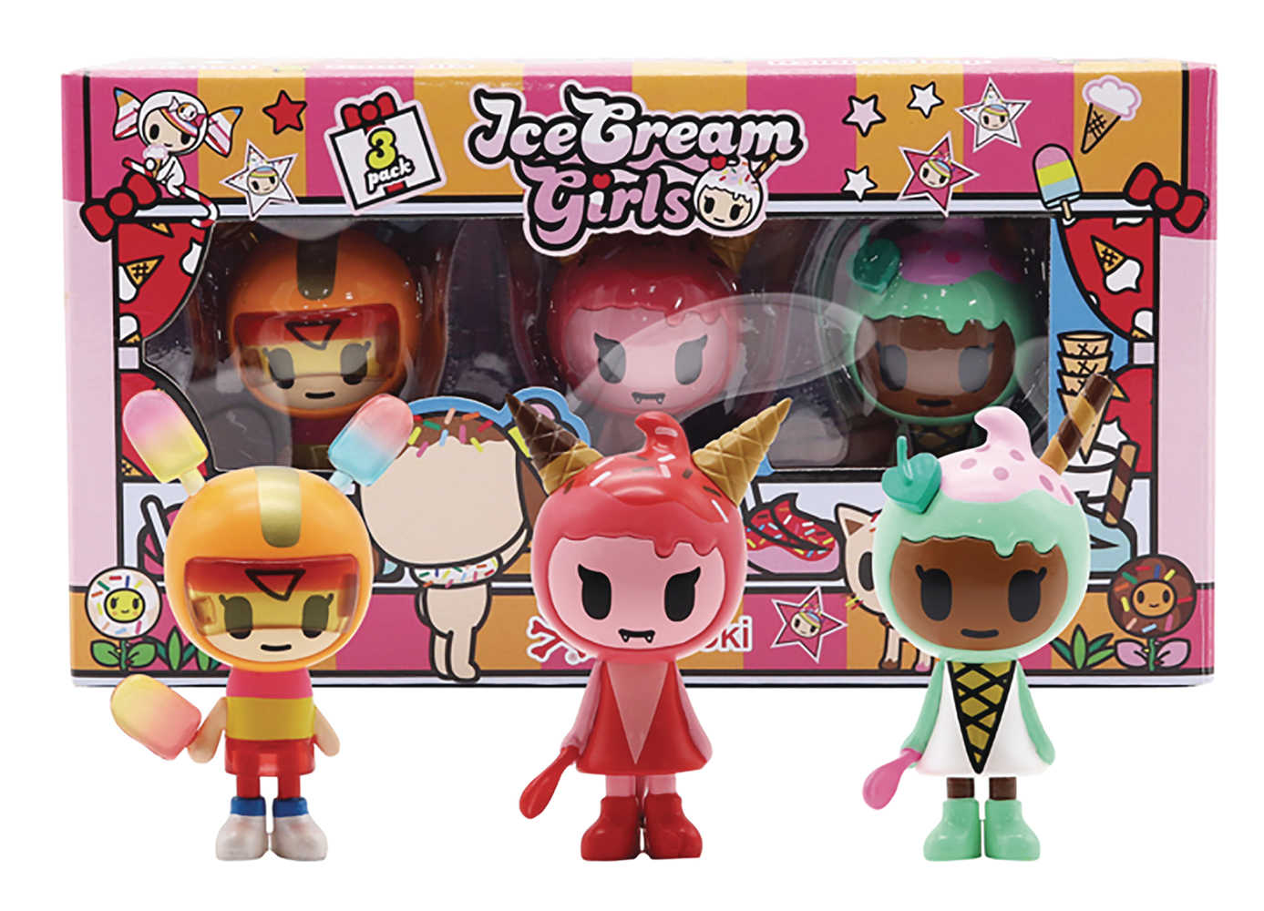 Tokidoki Ice Cream Girls 3 Pc Figure Set 