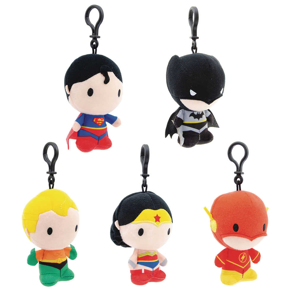 DC Comics Chibi 4 In Plush Clip On 12 Pc Assortment 