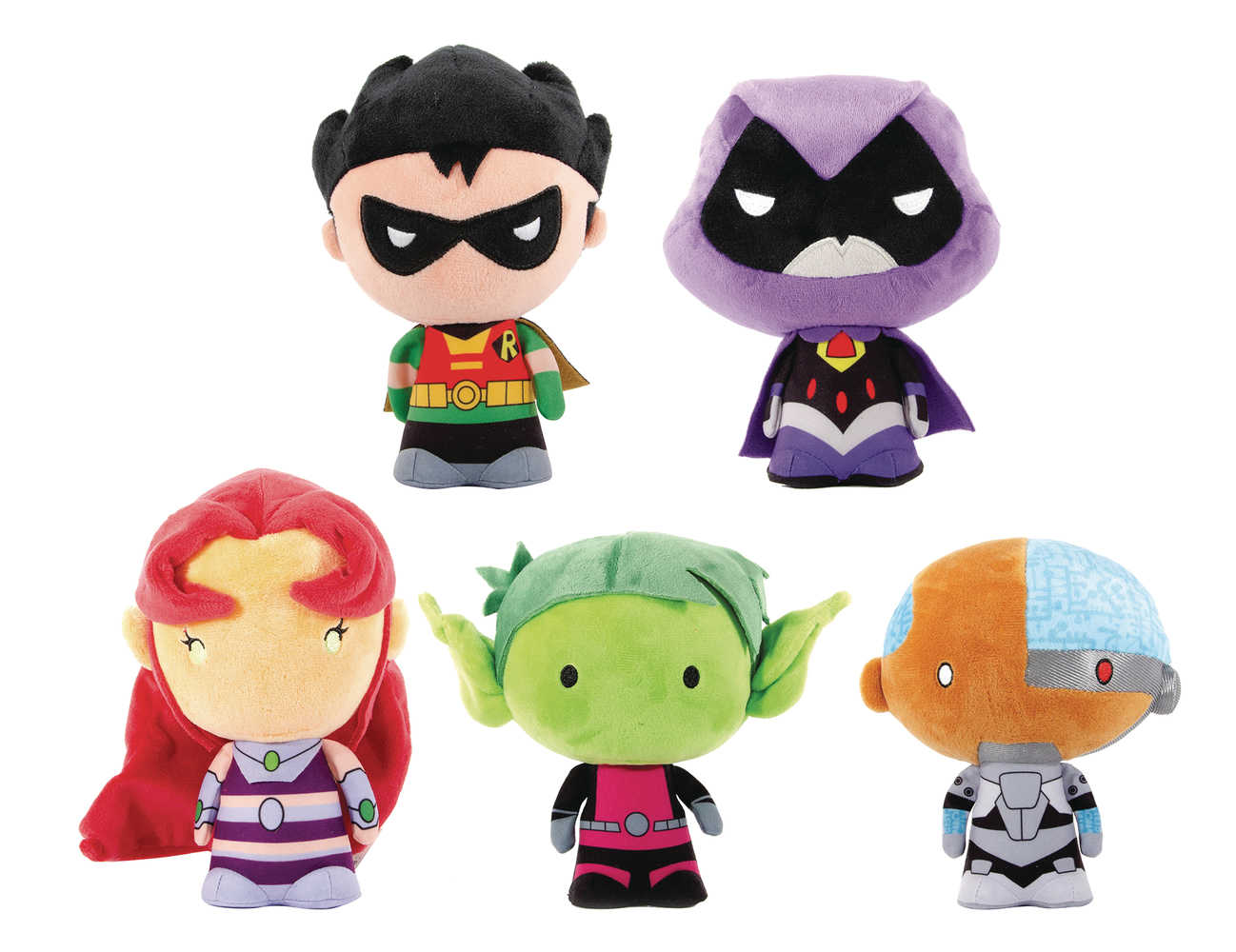 DC Comics Teen Titans Go Chibi 7 In Plush 6 Pc Assortment 