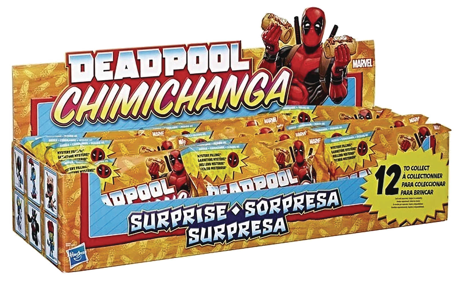 Marvel Deadpool Chimichanga Surprise 12 Pc Blind Mystery Box Display 