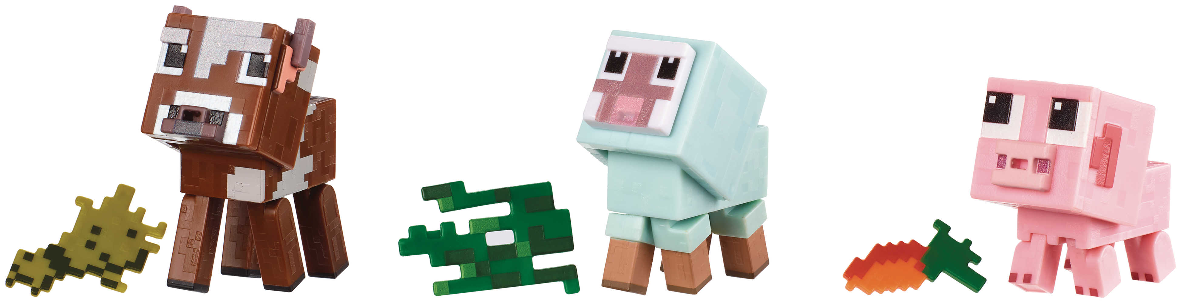 Minecraft Comic Mode Baby Animal Action Figure 3 Pk Case  
