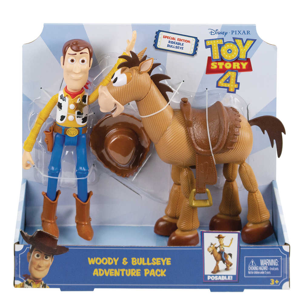 Toy Story 4 Woody & Bullseye 7 In Action Figure Adventure Pack Case  