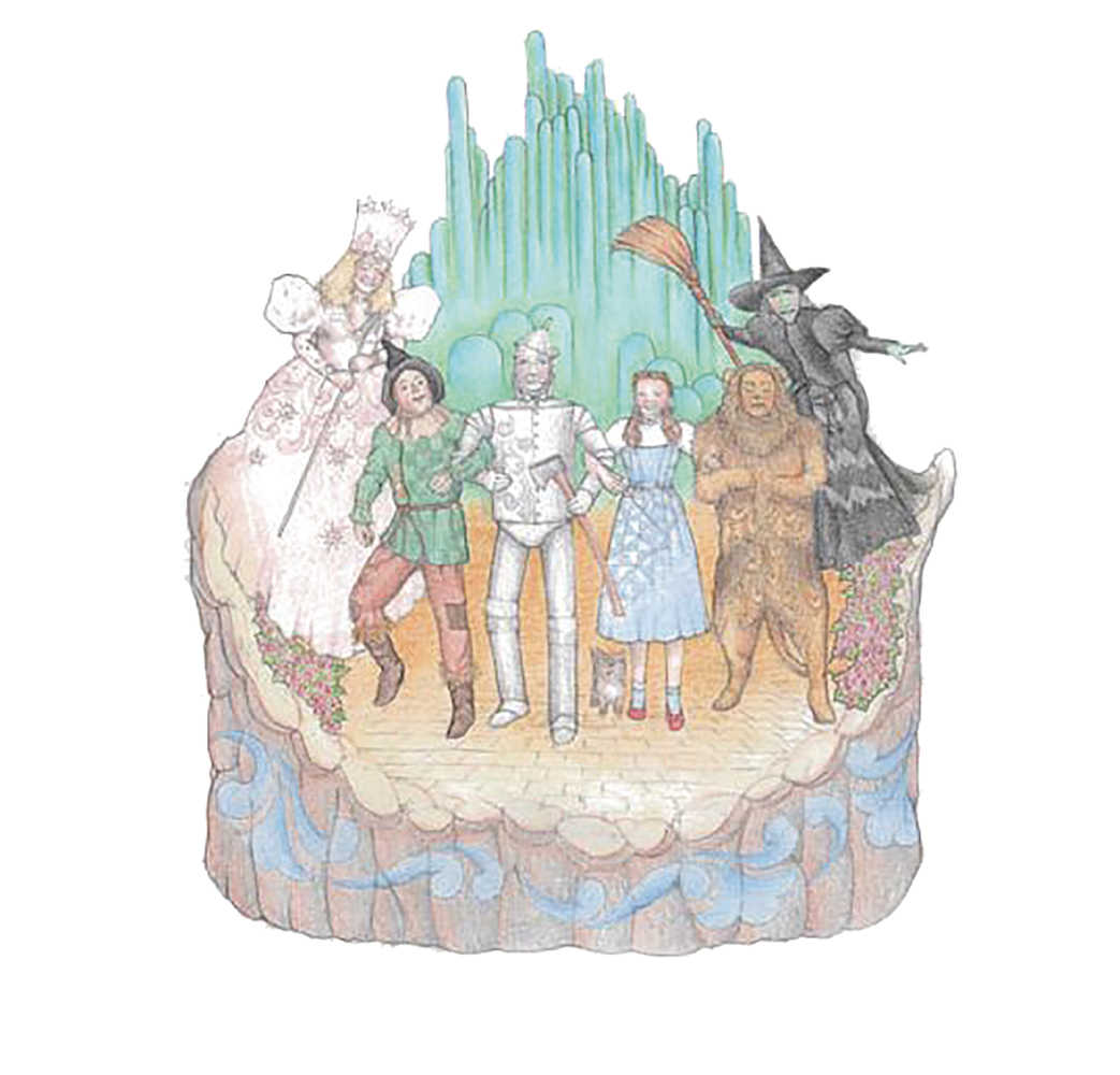 Wizard Of Oz Cast Carved By Heart 7.5 In Statue 