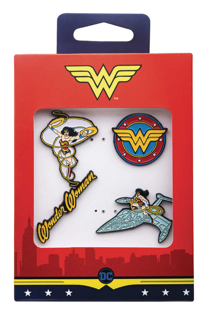 Wonder Woman 4 Pc Boxed Pin Set 