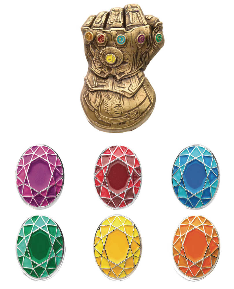 Marvel Heroes Thanos Infinity Gauntlet Boxed Pin Set 
