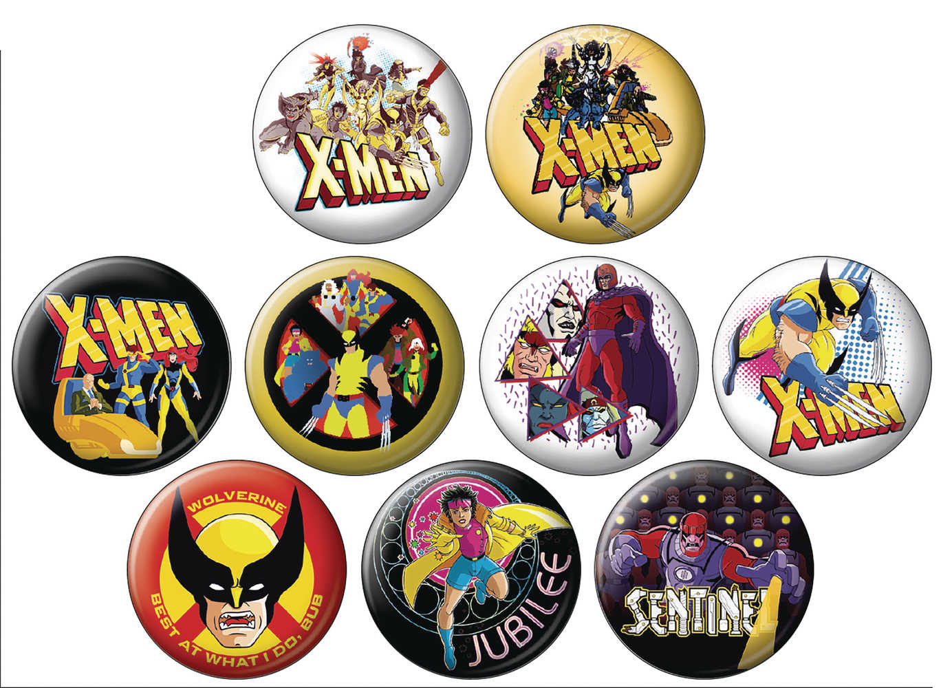 X-Men Cartoon 144 Pc Button Display 