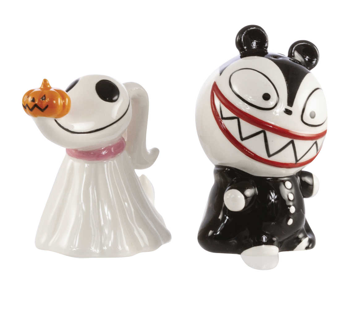 Nbx Zero & Scary Ceramic Salt & Pepper Shaker 2 Pc Set