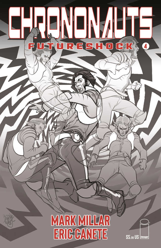 Chrononauts Futureshock #4 (Of 4) Cover B Black & White Ferry (Mature)
