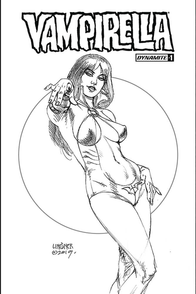 Vampirella #1 Linsner Exclusive Black & White Cover