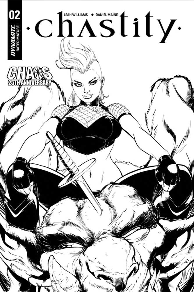 Chastity #2 20 Copy Garza Black & White Variant Edition (Mature)