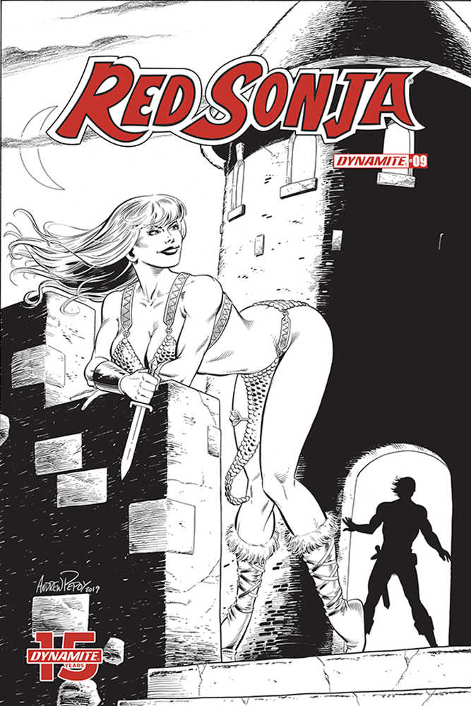 Red Sonja #9 50 Copy Bob Q Seduction Black & White Variant Edition