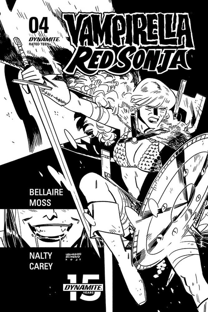 Red Sonja Vampirella #2 40 Copy Romero & Bellaire Black & White Variant Edition