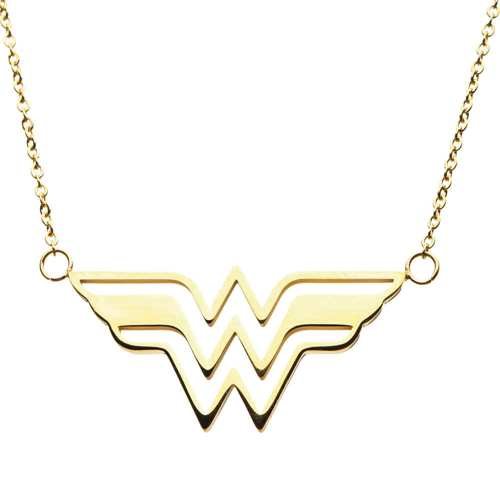 DC Wonder Woman Gold Logo Necklace 