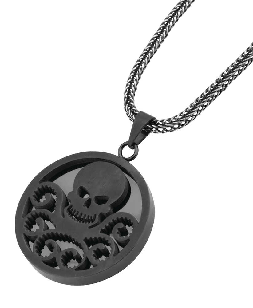 Marvel Hydra Dark Silver Logo Pendant W/22 In Chain 
