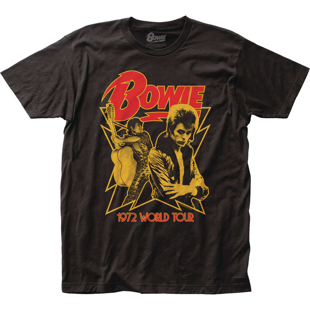 David Bowie 1972 World Tour T-Shirt LG 