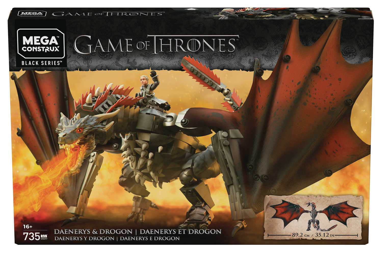 Mega Construx Got Daenerys & Drogon Set  