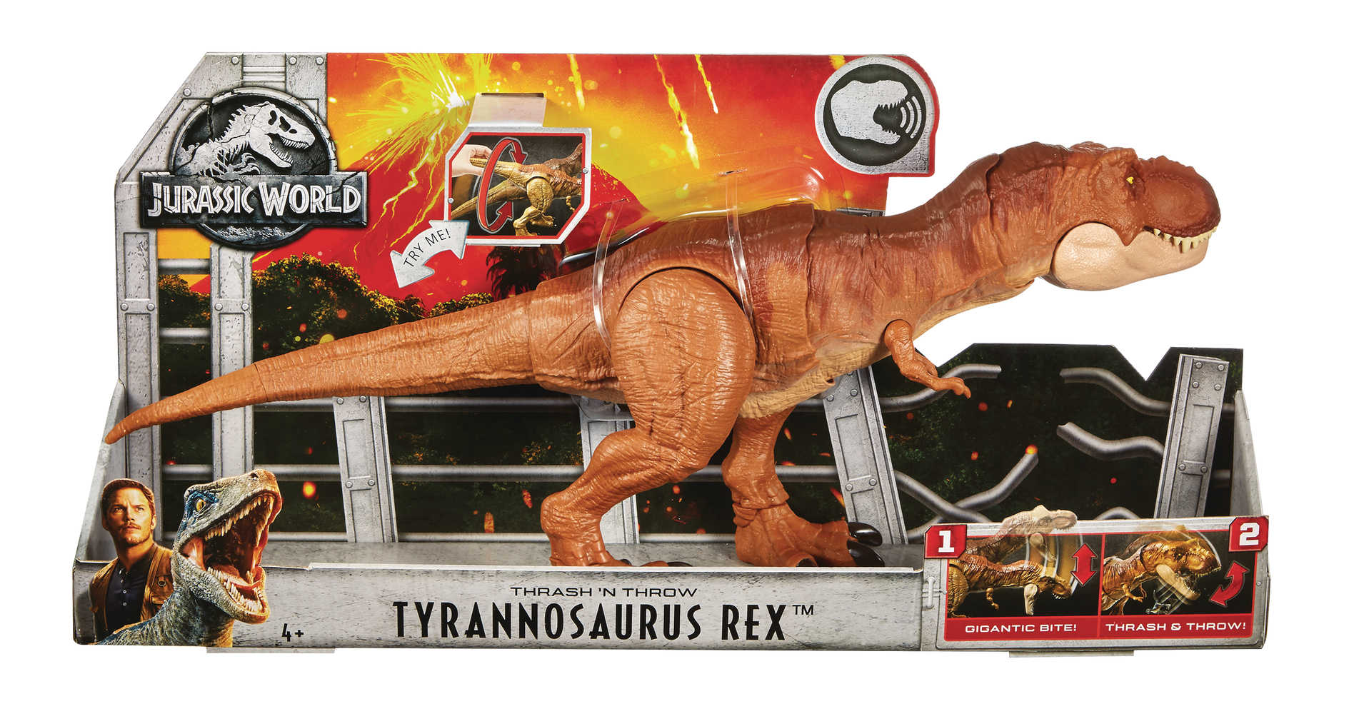 Jurassic World Thrash N Throw T Rex Figure Case  