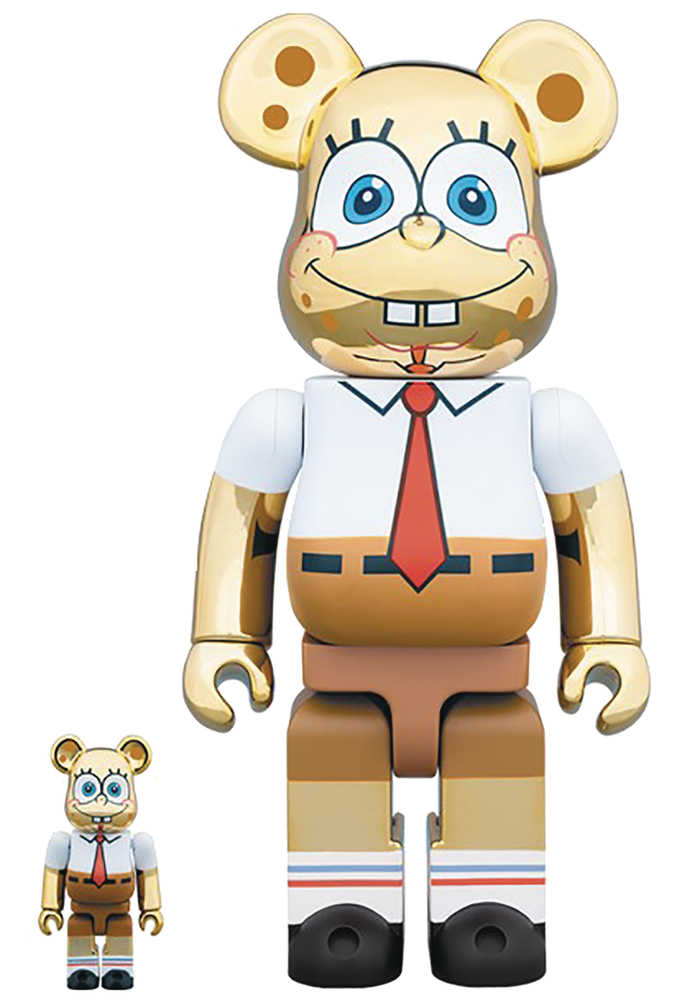 Spongebob Squarepants 100% & 400% Bea 2 Pk Gold Chrome Ver (C