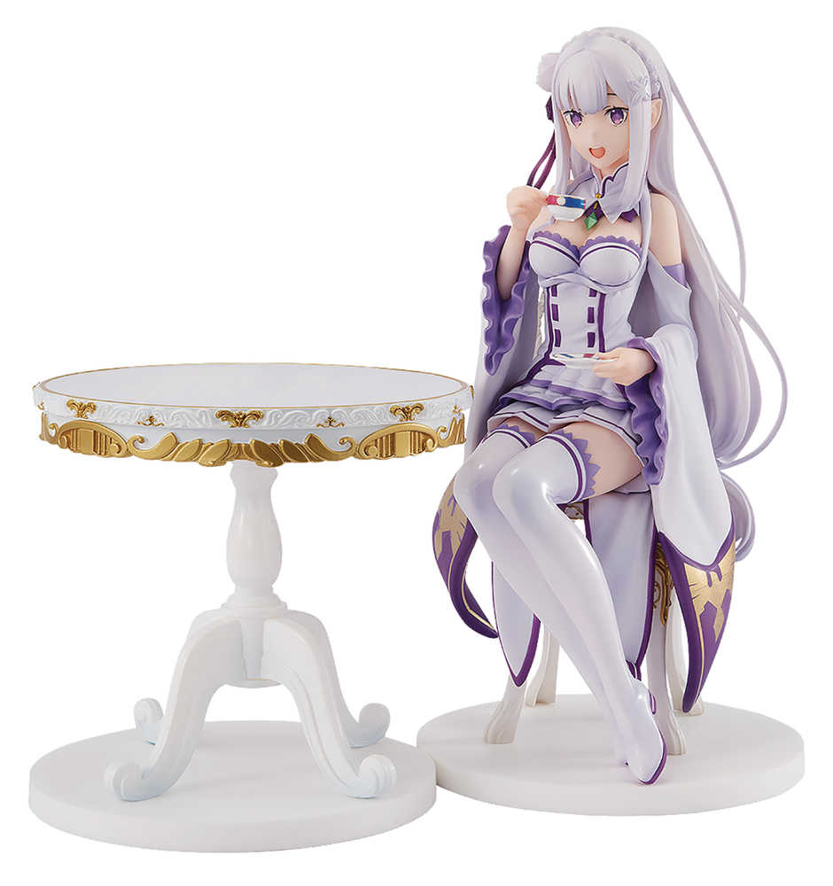 Re Zero Starting Life Emilia 1/7 PVC Figure Tea Party Ver 