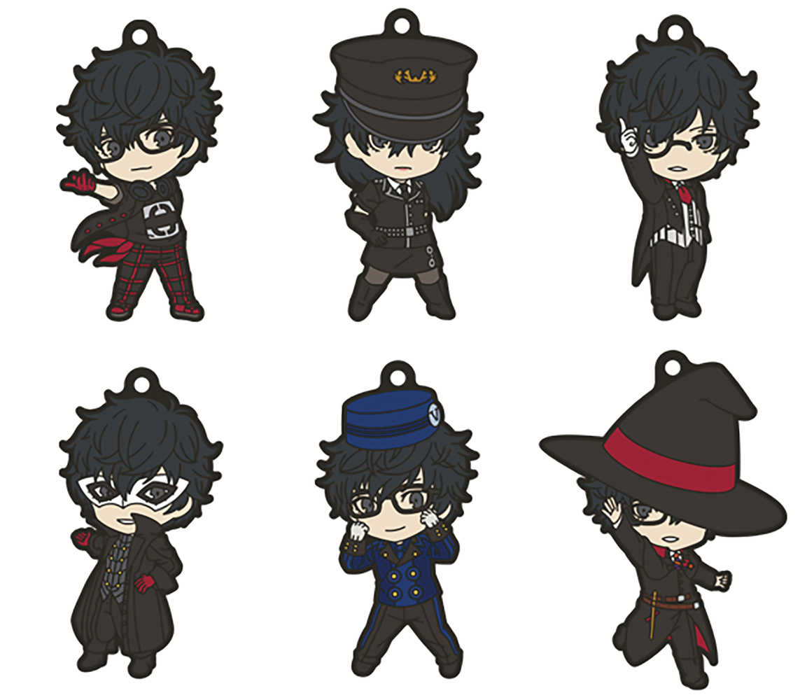 Persona 5 Dancing Nendoroid Plus Keychain 6 Pc Blind Mystery Box Display 