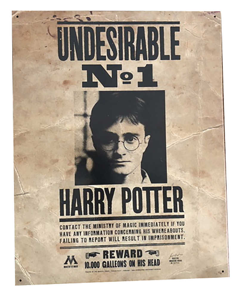 Harry Potter Number One Undesirable 12 X16 Tin Sign 