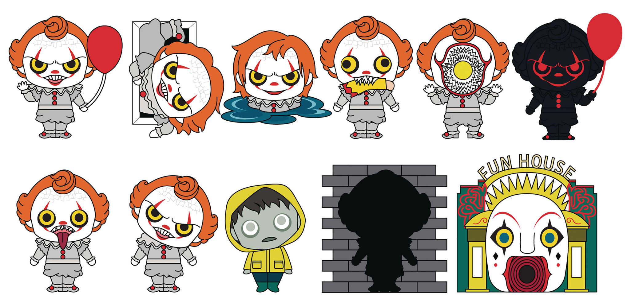 It Chapter 2 Figural Foam Bag Clips 24 Pc Blind Mystery Box Display 