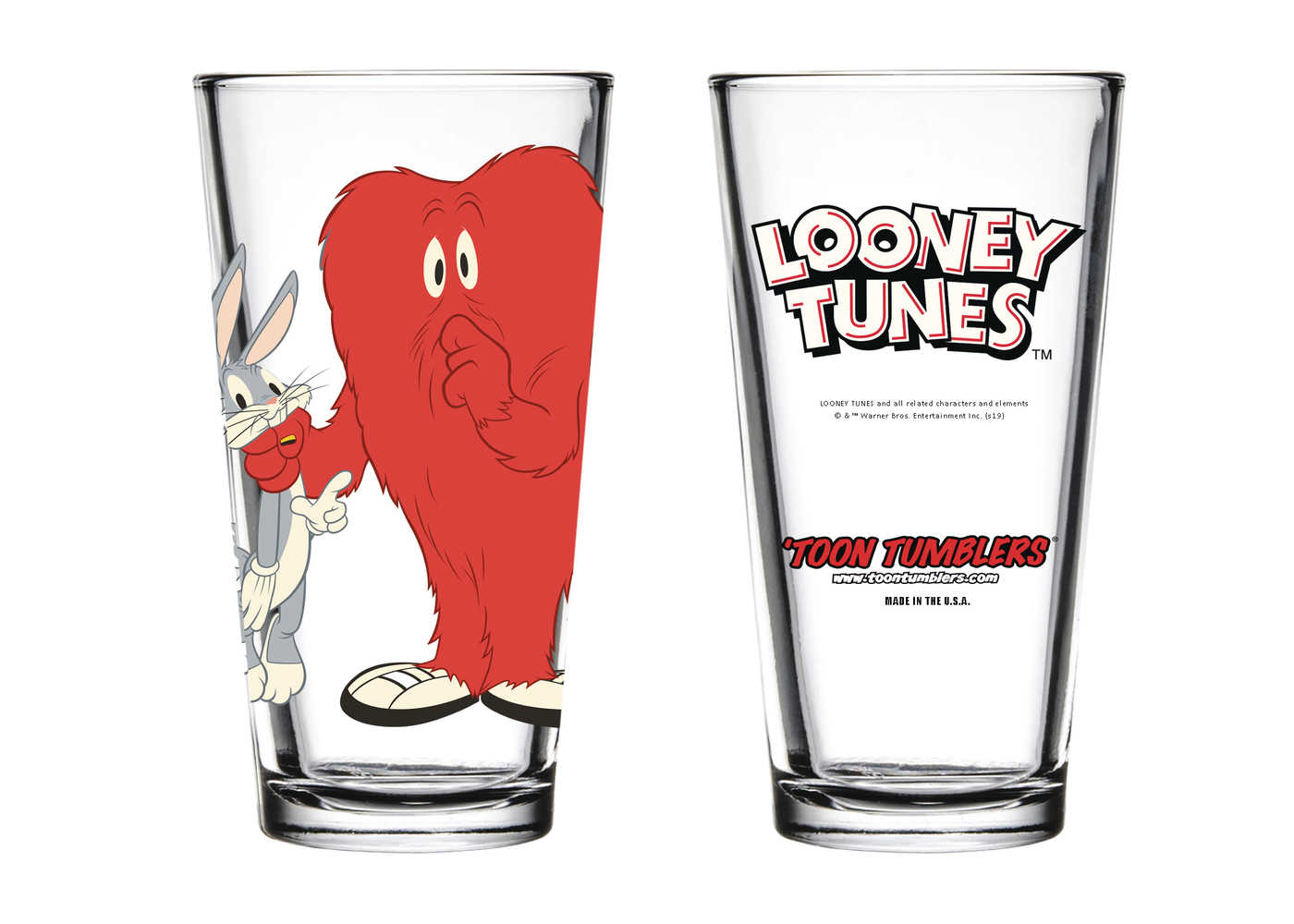 Toon Tumblers Looney Tunes Bugs & Gossamer Glass 