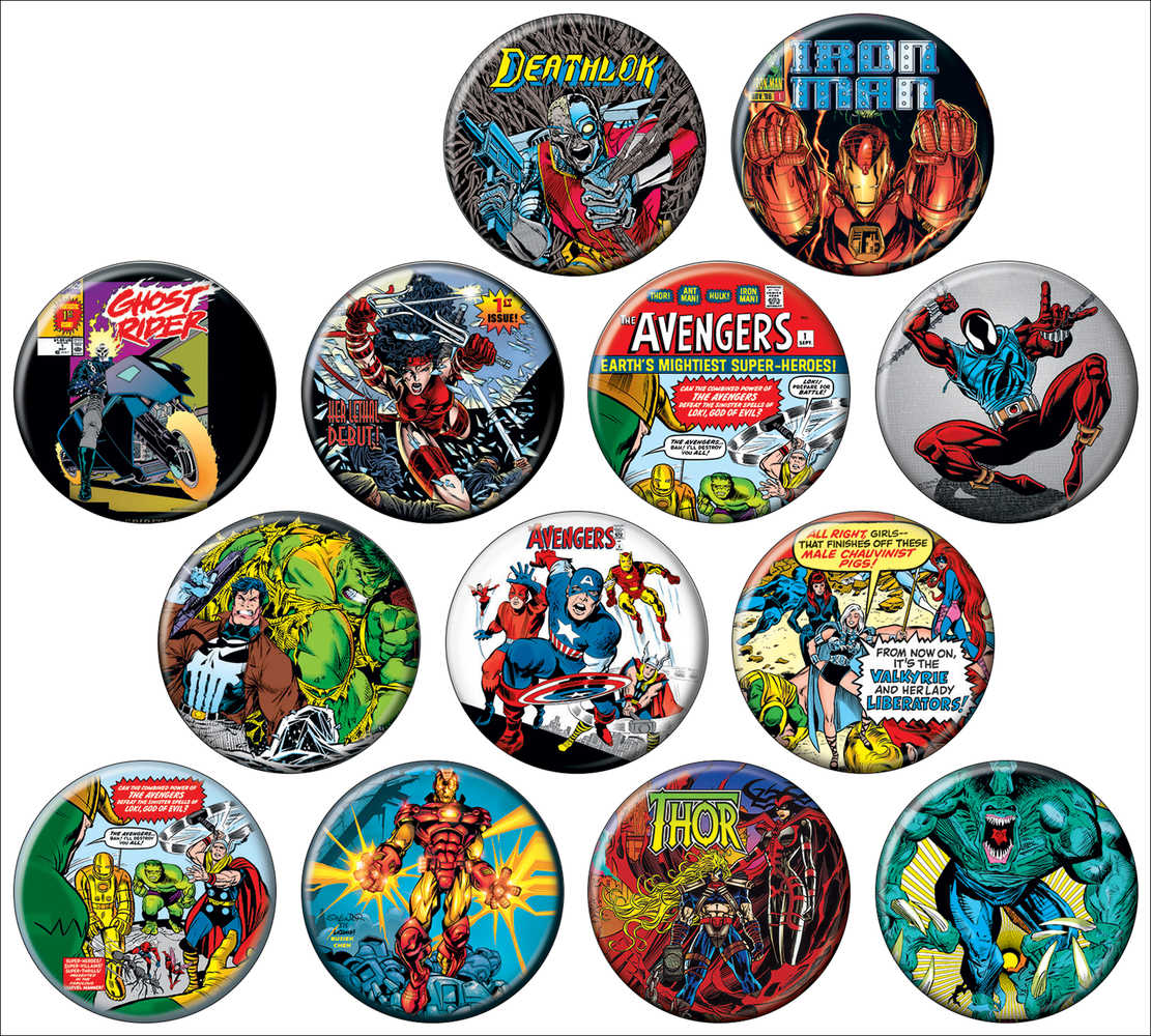 Marvel 80 Th Covers 144 Pc Button Display 