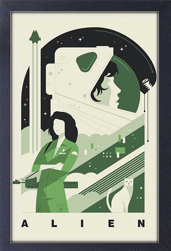 Alien Ripley Minimal Poster 11 X17 Framed Print 