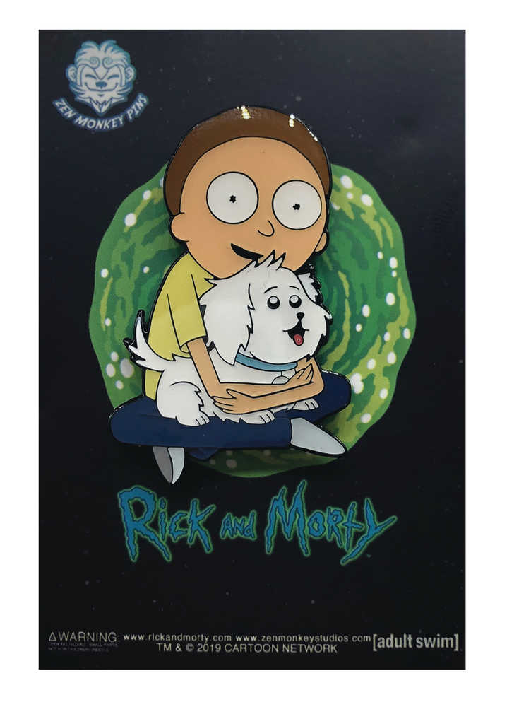 Rick And Morty Morty & Snowball Pin 