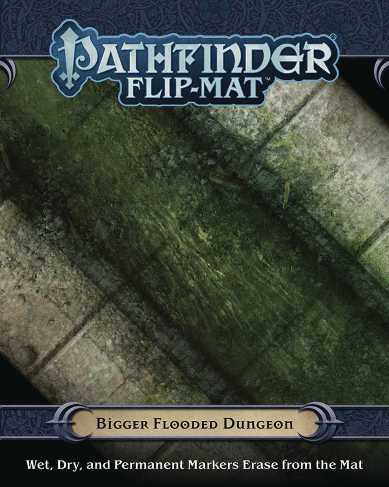Pathfinder Role Playing Game Flip Mat Bigger Flooded Dungeon