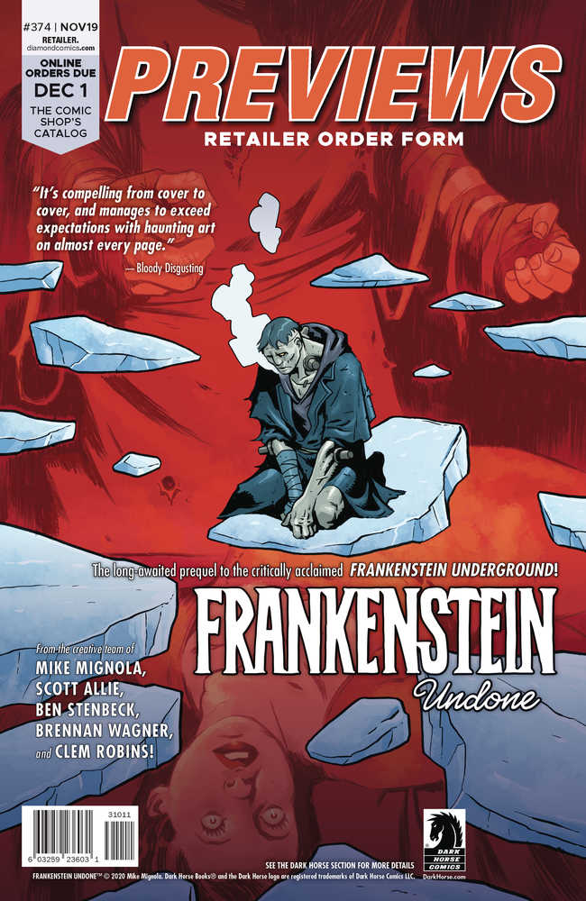 Previews #374 Nov 2019 Retailer Order Form Extras 