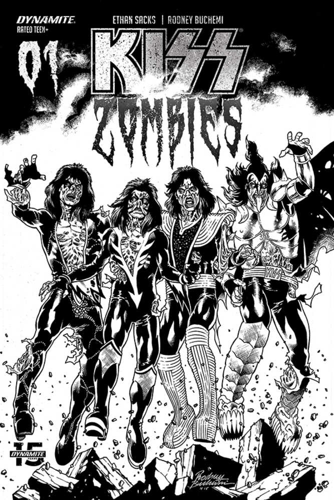 Kiss Zomibes #1 30 Copy Buchemi Black & White Variant Edition