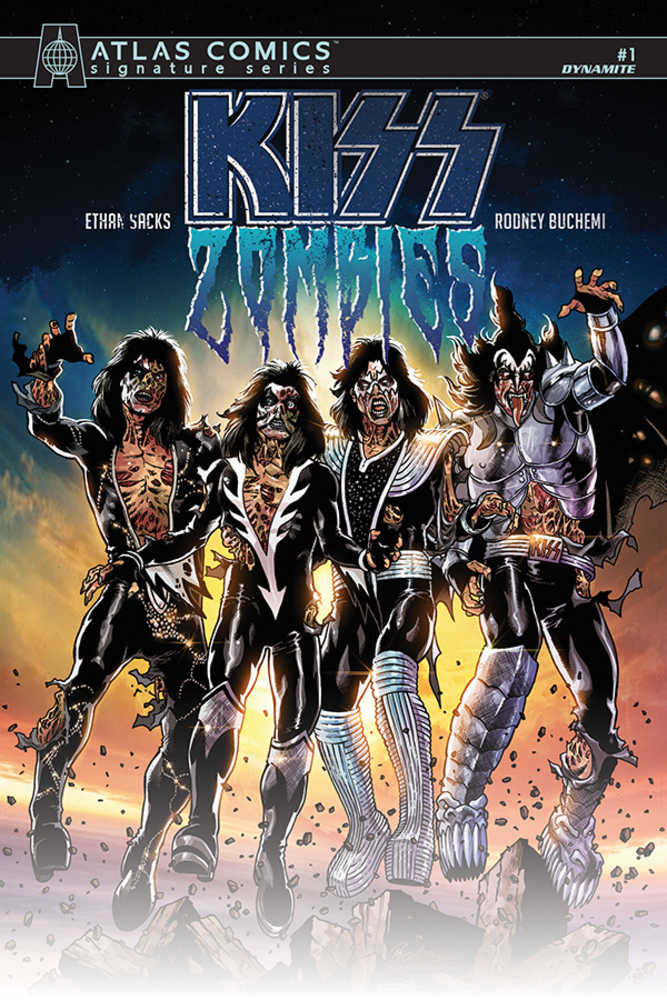 Kiss Zomibes #1 Sacks Signed Atlas Edition 