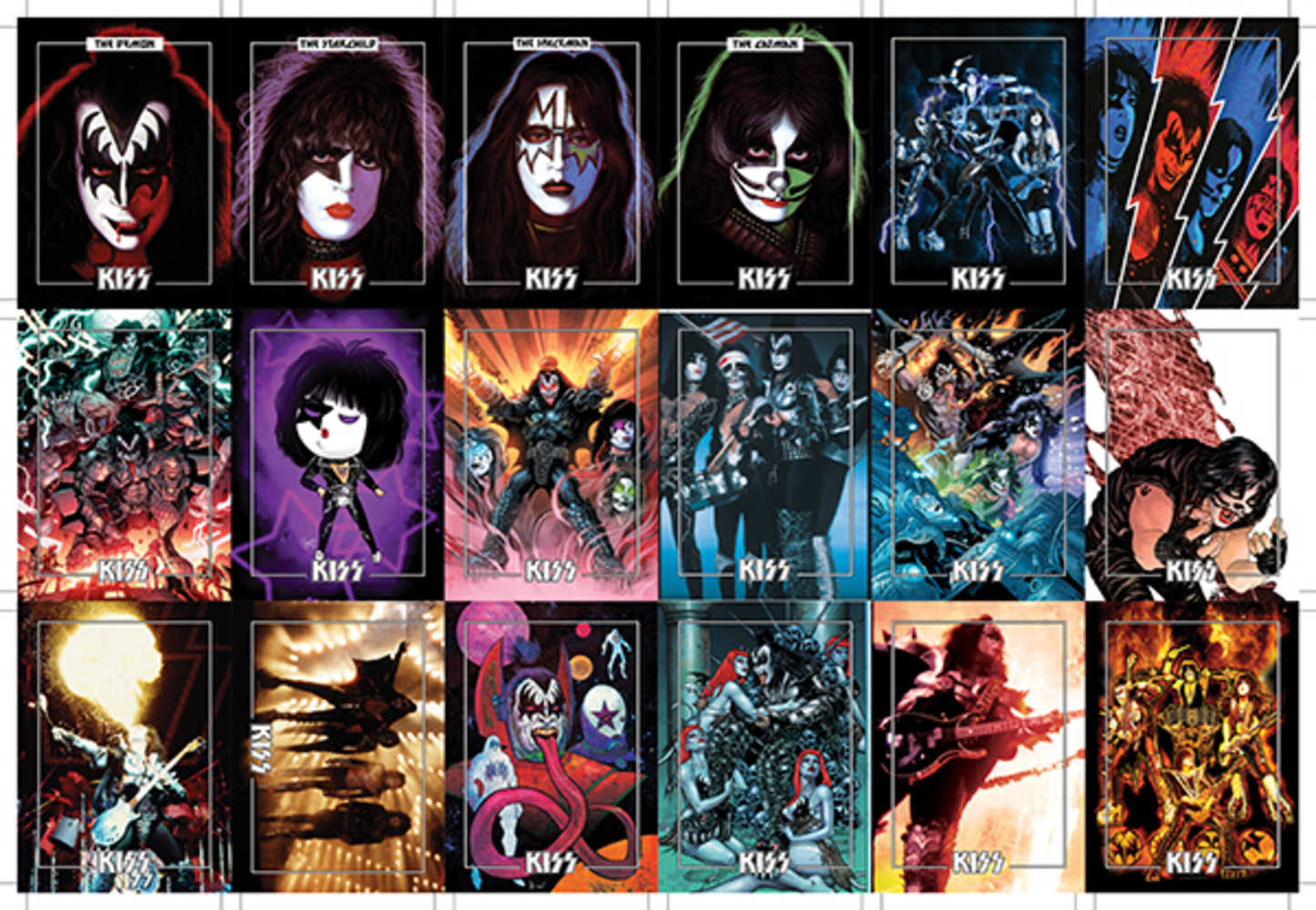 Kiss Deluxe Ultra Premium Trading Cards Limited Uncut Card Sheets (