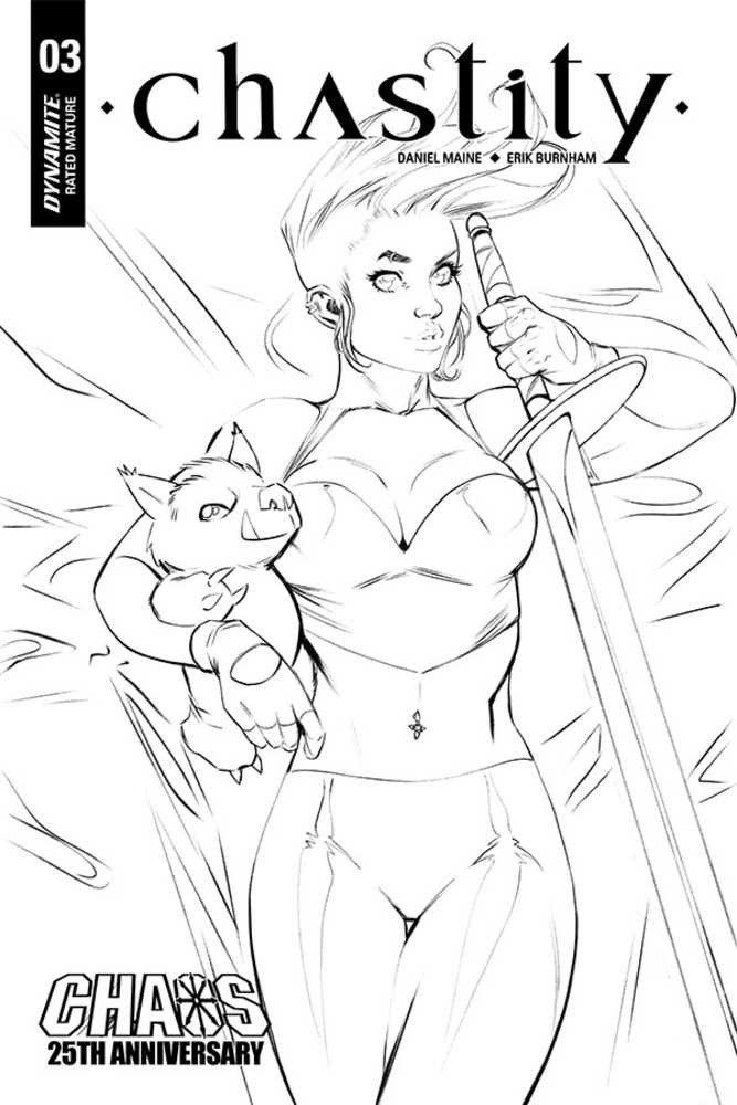 Chastity #3 20 Copy Garza Black & White Variant Edition (Mature)