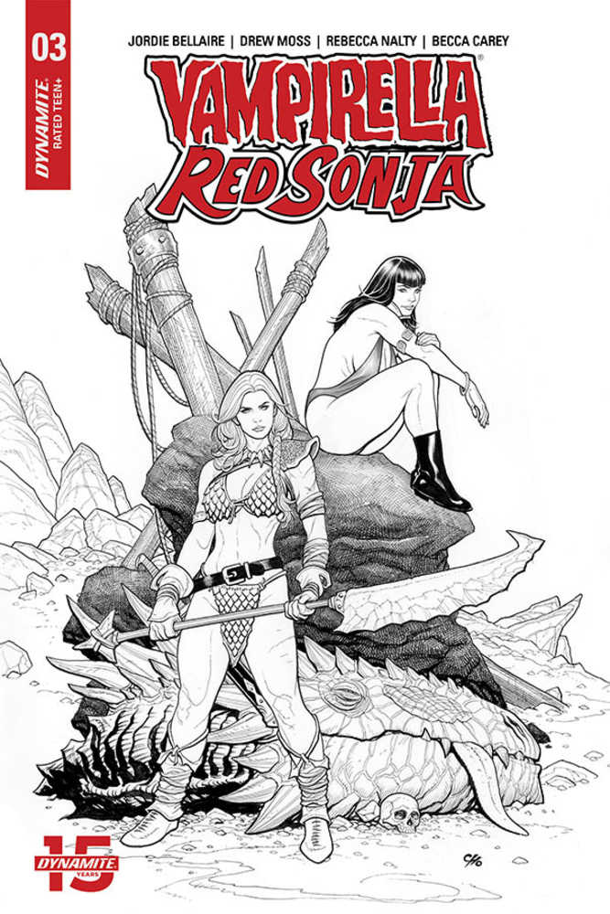Vampirella Red Sonja #3 20 Copy Cho Pure Line Art Cover