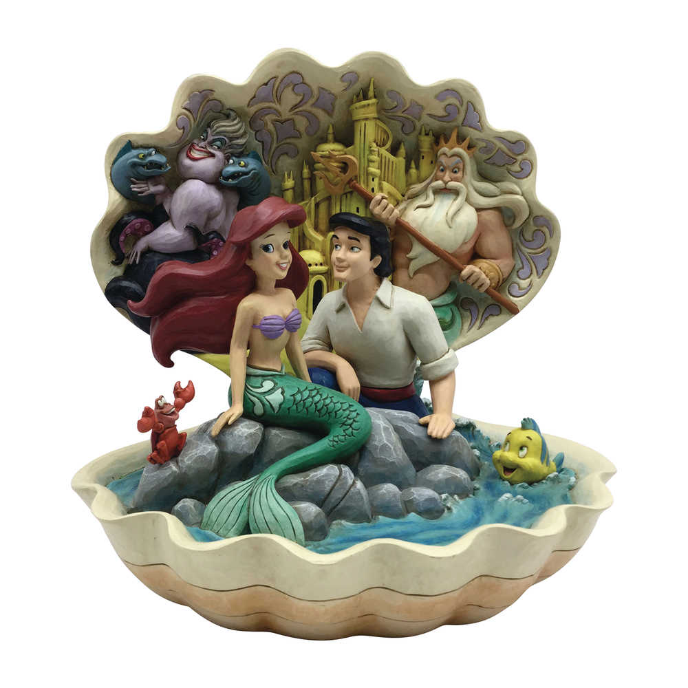 Disney Little Mermaid Shell Scene 8 In Figurine 