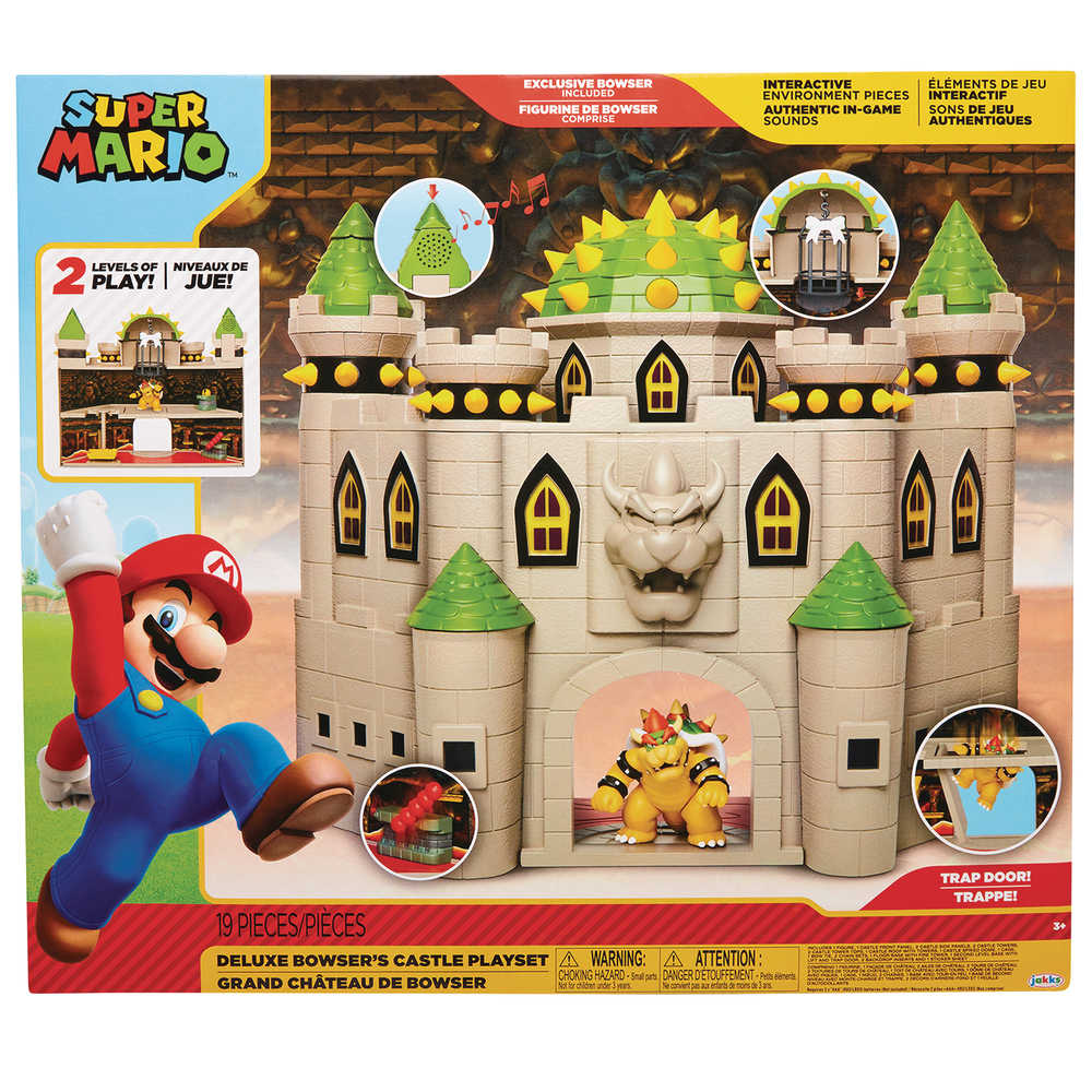Nintendo 2 1/2 In Figure Bowser Castle Playset Case  