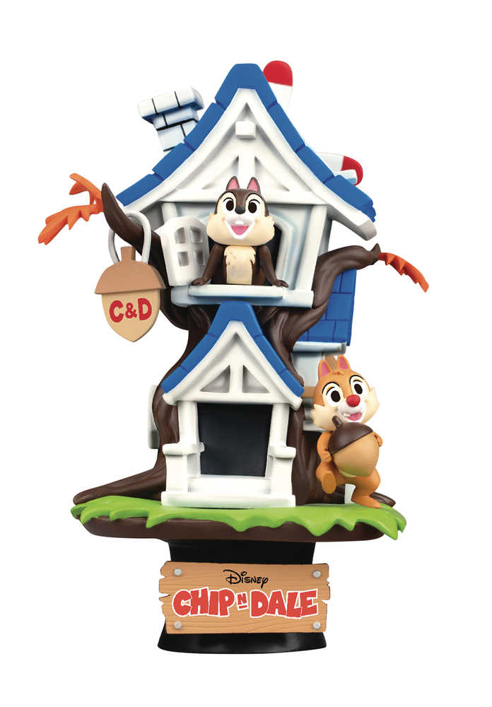Disney Ds 028 Chip N Dale Treehouse D Stage Previews Exclusive 6 In Statue (C