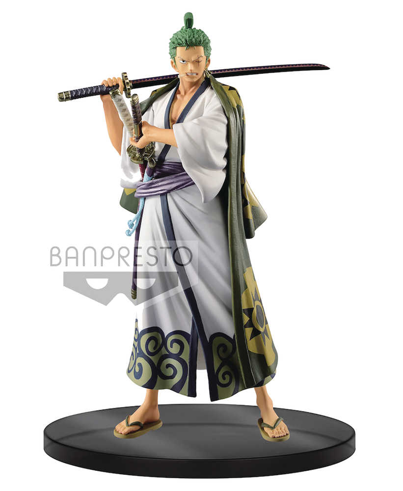 One Piece Grandline Men Wano Country V2 Zoro Dxf Figure 