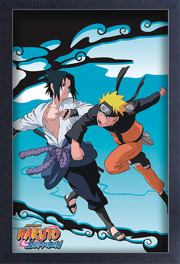 Naruto Shippuden Sasuke vs Naruto 11 X17 In Framed Poster 