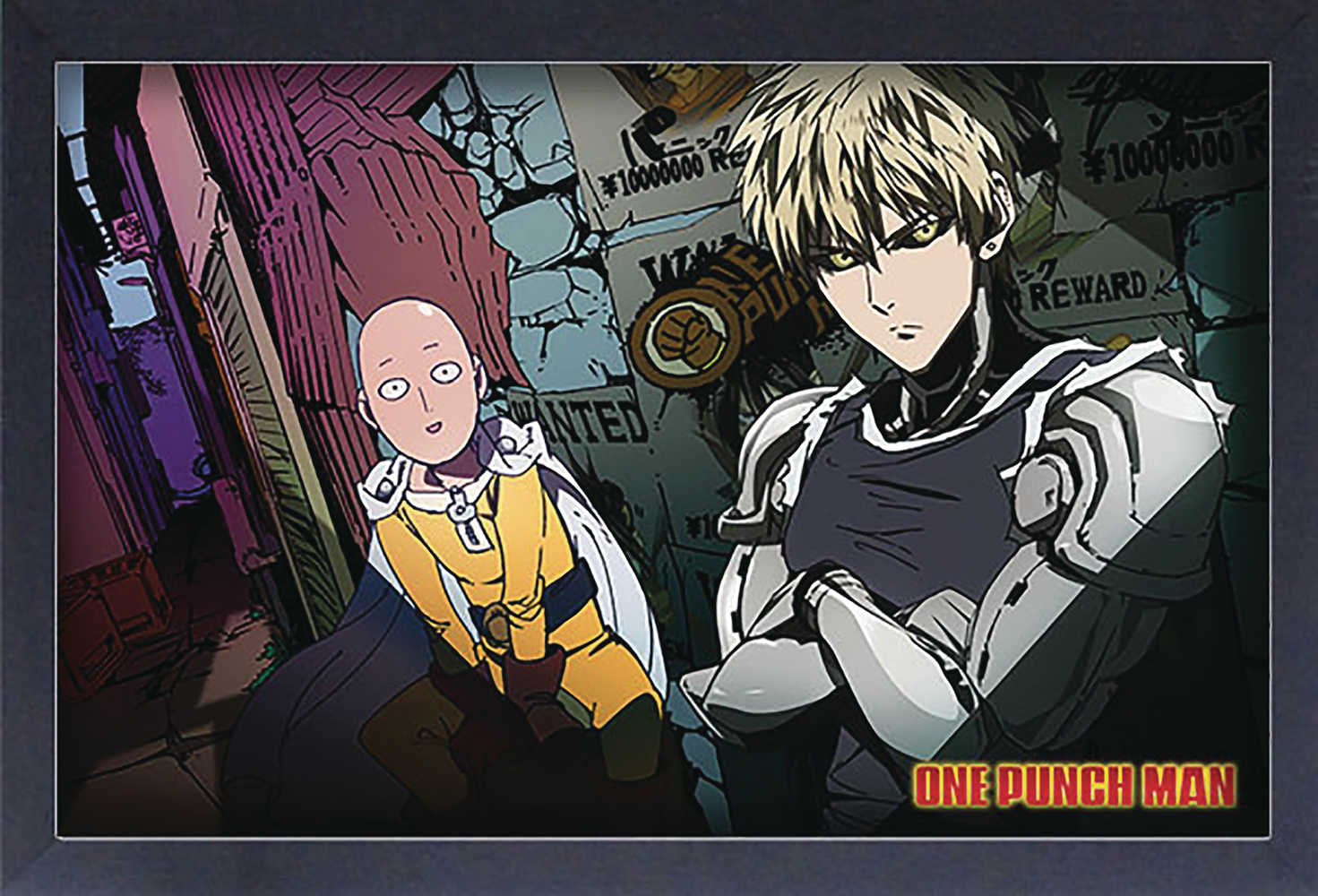 One Punch Man Alleyway 11 X17 In Framed Poster 